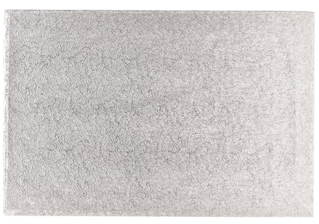 Culpitt 14 x 10 Cake Board, Oblong Cake Drum, Rectangular, 0.5 Inch (13mm) Thick, Pack of 5 Boards For Tray Bakes, Cakes, And Cupcake Displays | Silver