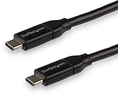 StarTech.com Câble USB-C vers USB-C avec Power Delivery 5A de 3 m - Cordon USB 2.0 Type-C certifié USB-IF - Noir (USB2C5C3M)