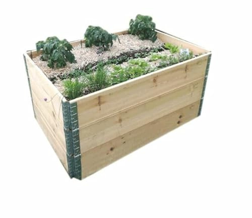 4X Palettenrahmen Aufsatzrahmen Hochbeet Gartenbeet Stapelrahmen Europalette 120 x 80 cm