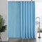 Furlinic Überlänge Duschvorhang Badvorhang Badewannenvorhang Antischimmel, Vorhänge in Bad für Dusche aus Stoff Textil Waschbar Wasserdicht, Extra Breit Shower Curtains 244x200 Hellblau mit 16 Ringe.
