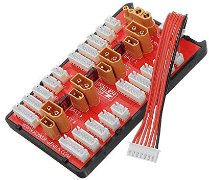 ICQUANZX XT60 XT30 RC Lipo Akku Parallel Ladekarte, 2 in 1 PG Parallel Ladekarte XT30 XT60 Stecker Unterstützt 4 Packs für 2S-6S Lipo Akku