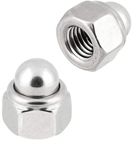 Hutmuttern selbstsichernd M4 DIN 986 Edelstahlmuttern A2 Stopmuttern Klemmmuttern Sechskantmuttern M4 25 Stück