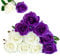 Floralsecret 12 Pezzi Fiori Artificiali Seta Rose Bouquet Fiori Finti a Casa, Matrimonio, Decorazioni per Feste(Bianco, Viola)