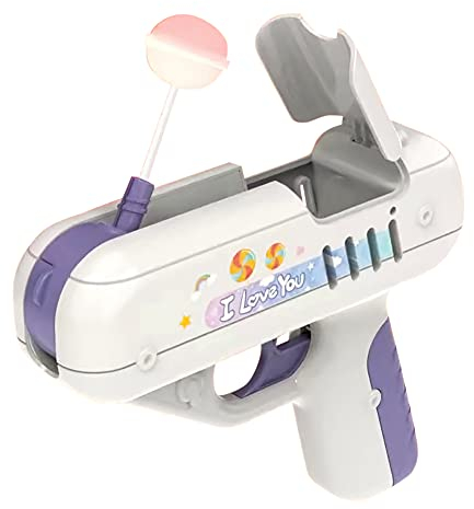Süßigkeiten Pistole Zuckerlutscher Pistole,Lollipop Gun Candy Gun, Süßigkeiten Spielzeug Kinder Süßigkeiten Spielzeug Ideen Geschenke für Freundinnen Spielzeug Lollipop Aufbewahrung