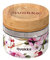 Quokka Deli - Dark Flowers 500 ML | Recipiente Hermetico Para Comida De Cristal Con Tapa De Bambu Y Funda De Siliciona