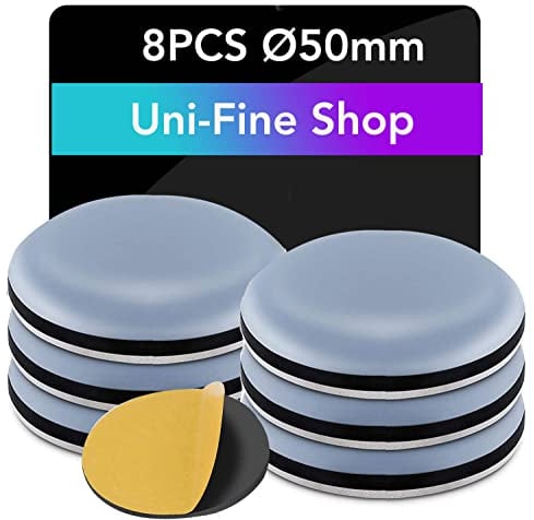 Uni-Fine 50mm feltrini teflon feltrini per spostare mobili Scivoli per Mobili per spostare mobili pesanti, aiutare il trasloco, organizzare uffici