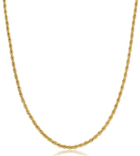 Old English Jewellers 9ct Yellow Gold 16 inch Rope Chain Necklace - 2mm Width - UK Hallmarked