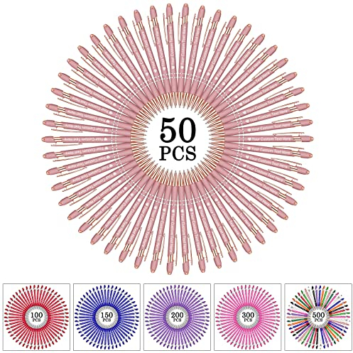 STREADVE 50 Rosegold Kugelschreiber mit Gravur Namen Kugelschreiber Personalisiert Stift Personalisierter Hochwertig Kugelschreiber Geschenk für Hochzeit Geburtstag Geschäftsförderung