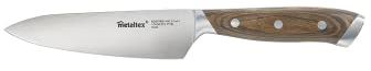Metaltex Heritage Kochmesser, hochwertige 14 cm Klinge, scharf, rostfrei HR57, Braun