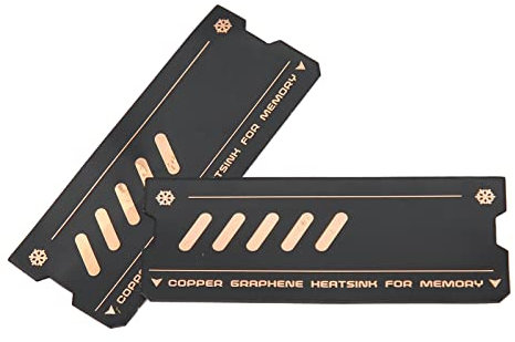 Memory Cooling Heatsink, Graphene Coating Heatsink Copper Fast Cooling Heat Sink for DDR4 DDR5 Laptop Memory, for M.2 Slot