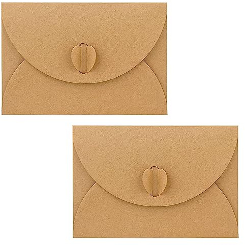 60 STK 17,5X11CM Kraftpapier Herz Briefumschläge Herzförmigen Umschlag | Umschläge Geschenkkarten Postkarten Umschläge für Grußkarten Weihnachten Valentinstag Geschenkkarten