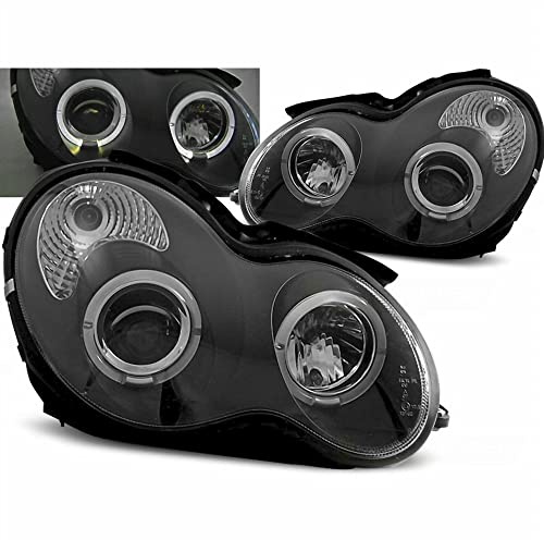 Tuning-Tec Angel Eyes Scheinwerfer für Mercedes W203 C-Klasse 07.2000-03.2004 black