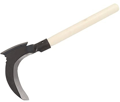 Guadaña Doble, Hoz de Deshierbe de Acero de Alto Manganeso Hoz de Jardinería Multipropósito Deshierbe Hoz de Seguridad Portátil Hoz de Doble Hoz Herramientas de Jardinería Cortar (Cabezal de corte