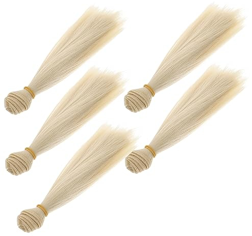 EXCEART 5st Schicke Puppenperücken Hochtemperatur-puppenperücken Zarte Haarperücke Puppenherstellung Tressen Perücke Puppenhaare Puppe Perücke Diy Haare Ob11 Empfindlich Haarschmuck