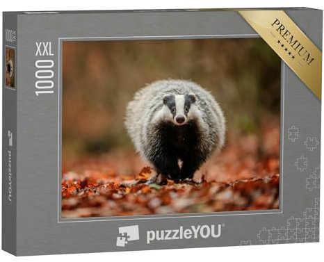 Puzzle 1000 Teile XXL „Dachs im Wald“ – aus der Puzzle-Kollektion Dachs, Tiere, Tiere in Wald & Gebirge