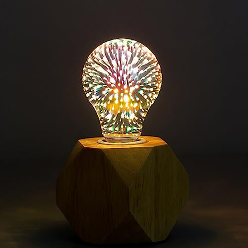 Dasfie 3D Buntes Feuerwerk Buntglas Glühbirne 4,5 W Fee Multicolor Glühbirne E27 Vintage Glühbirne 125lm Hält bis zu 30000H für Urlaub Weihnachten Dekoration