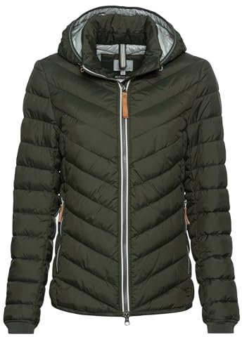 camel active Damen Steppjacke aus recyceltem Polyester Dunkelgrün, womenswear-48