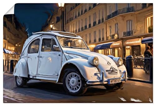 ARTLAND Wanddeko Poster & Kunstdrucke Wandposter 60x40 cm Auto Kleinwagen Oldtimer Klassiker Citroën 2CV Ente U5CZ