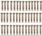YKUKIZEE 50 Pcs Expansion Screw Bolts, M8 x 60 mm Heavy Duty Sleeve Anchor Bolts, Hex Nut Masonry Anchor Bolt Carbon Steel for Concrete Brick Wall Fixings