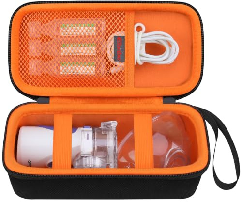 Elonbo Carrying Case for Garmin Xero C1 Pro Ballistic Precision Chronograph, Range Shooting Chronograph Travel Bag, Xero C1 Pro Chronograph Cover Holder, Pocket Fits Cables Tripod, Black+Orange