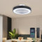 Depuley Ceiling Fans with Lights: 30W Smart Ceiling Fan - Remote Reversible 6 Speeds Low Profile Ceiling Fan for Bedroom - Dimmable Ceiling Light Fans Black