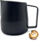 Wrobic 12oz/350ml Milk Frothing Pitcher, Silver, Stainless Steel, Angled Opening with Internal Measure Marks