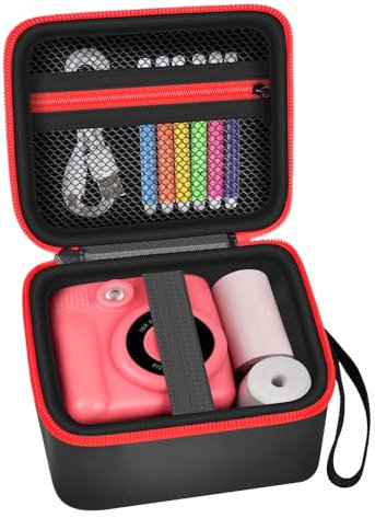 Kinder Kamera Tasche für CalineGam für HiMont für GREENKINDER für Hangrui Kinderkamera Sofortbildkamera Digital Videokameras Tasche für Mädchen Kamera Und Print Papier (Nur Box) (Black)