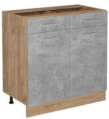Vicco Meuble Cuisine R-Line, Béton, 80cm sans PT