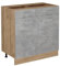 Vicco Meuble Cuisine R-Line, Béton, 80cm sans PT
