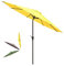 WATAOW Garden Parasol, Umbrella Patio Outdoor Tilted，Heavy Duty Polyester, For Balcony, Backyard, Pool,Portable 2.7m(Yellow)