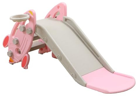 Kleinkind Rutsche Kunststoff Multifunktion ale sichere Kinder Klapp rutsche Indoor Outdoor Spiel Spielzeug für Kleinkinder Kinder Familien Kindergärten (Rosenate)