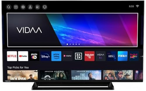 TOSHIBA 50QV3363DG QLED-Fernseher 50 Zoll (126 cm) 4K UHD 3840 x 2160 HDR Smart-TV 3 x HDMI WLAN