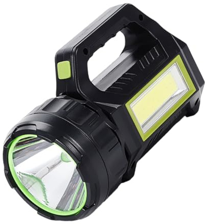 Vynetra Linterna solar recargable al aire libre impermeable focos LED luz de trabajo luz de búsqueda para camping emergencia linterna