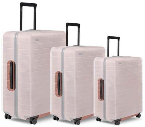 lalago 3 Pezzi Coperture per Valigie in PVC Opaco, Custodia per valigia, Riutilizzabile Custodie Protettive Impermeabili, Antipolvere Antigraffio Copertura per Bagagli (20 +24 +28 pollici)