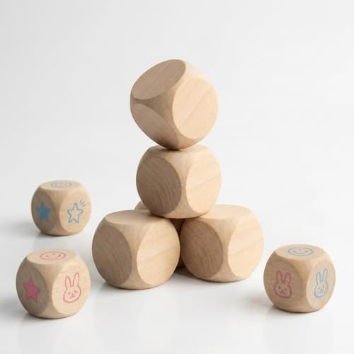 XLTBOMS 80 Stück Holzwürfel Blanko 20x20x20mm Beschreibbarer Würfel | Selbst Gestalten DIY Holz Würfel Blanko, Unlackiertes Holz Sechsseitig für DIY Handwerk, Malen, Dekorationen, Bastelprojekte