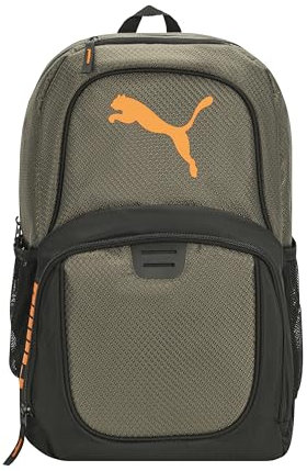 PUMA Herren evercat rugzak contender Rucksack, Oliv/Orange, Einheitsgröße EU