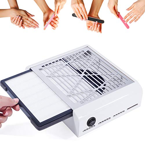 Sonew 40W Staubabsaugung für Nägel, Leistungsstarke Absaugung Nagelstaubsauger Nagel Absauggerät für Nägel und Fuß