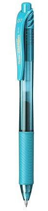 Pentel EnerGel X BL107-S3X Gel-Tintenroller, türkis, 0,7 mm Strichstärke, Druckmechanik, nachfüllbar