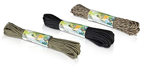 CoverUp! Paracord 550 – 31 m, 7-Strang Nylon-Seil, 4 mm, 249 kg Bruchlast – Outdoor Survival & Camping Schnur – robust, elastisch (Farbe: Olive Green)