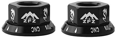 VOANZO Black Nut 2PCS/SET Bicycle Bike Hub Axle Nuts 7075 Aluminum Alloy Screw for Mountain Bike Thru Axle Hub