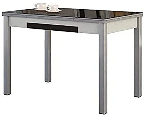 ASTIMESA Mesa de Cocina Extensible con Alas Negro70x110cm