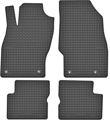 edecor Gummimatten Automatten Gummifussmatten Gummi Fußmatten Satz Set für Opel Corsa E Bj. 2015-2019