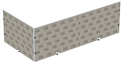 LUX ELEMENTS Badewannenverkleidung Set Eckeinbau Fertig zum Verfliesen I 2x Hartschaumplatten + 8x Schraubdübel & 4x Schlagdübel & 1x Montagekleber I Schimmelresistent
