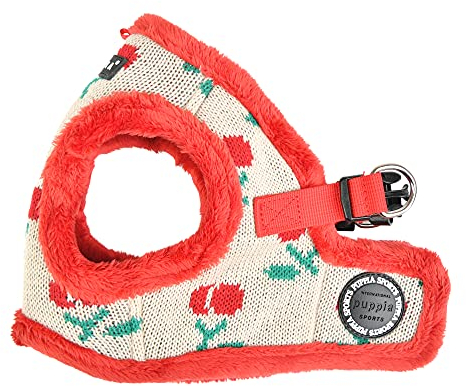 Puppia Hundegeschirr, Größe M, Rot Cheryl Harness B