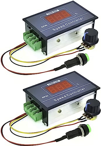 2 pièces 30A DC PWM contrôleur de vitesse de moteur, contrôleur de vitesse DC avec support Lcd 6v 12V 24V 36V 48V 60v moteur à courant continu