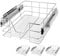CASARIA® 4x Bandejas de Metal Telescópicas 30cm Cestas de Almacenamiento Extraíble Carga 20Kg Cocina Cromada