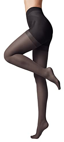 Conte elegant X-PRESS 20 DEN Collants Gainants avec Effet Push-Up pour Femmes - Collants Ventre Plat - Remonte Fesses - Collants Femmes Résistants - Noir taille 3