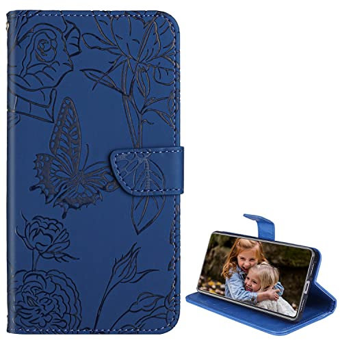 BAILI Coque pour Wiko Power U10/U20, Housse Magnétique avec Papillon et Rose