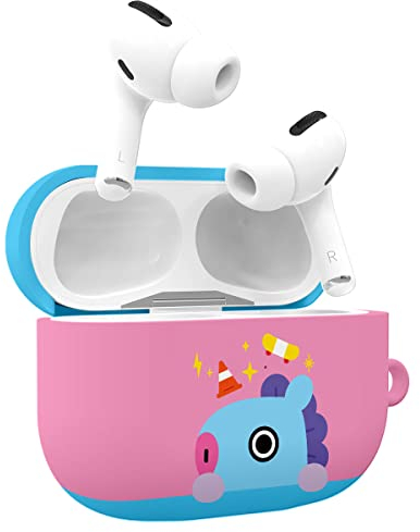 BT21 Offizielles Merchandise-Design für Airpods Pro Hülle Schutzhülle Hartschale mit Schlüsselanhänger für Airpods Pro Hülle – MANG