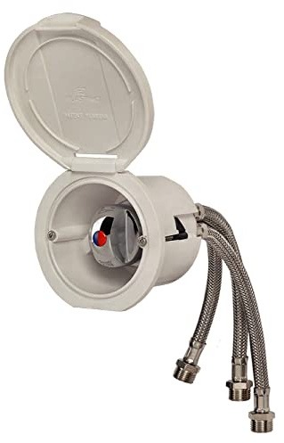 MIXER TAP FLEX+WHITE ROUND COVER